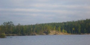 Rugged shoreline in the southern half of   Wood Lake. By TMI all rights reserved. 